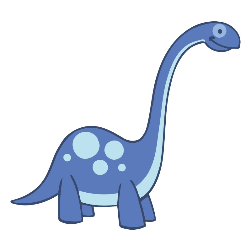 Quick Easy Brontosaurus Dinosaur Sketch with Color